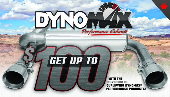 Dynomax Get Up to 100 promo logo