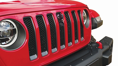 New Jeep JL hood lock with grille insert - Jobber Nation