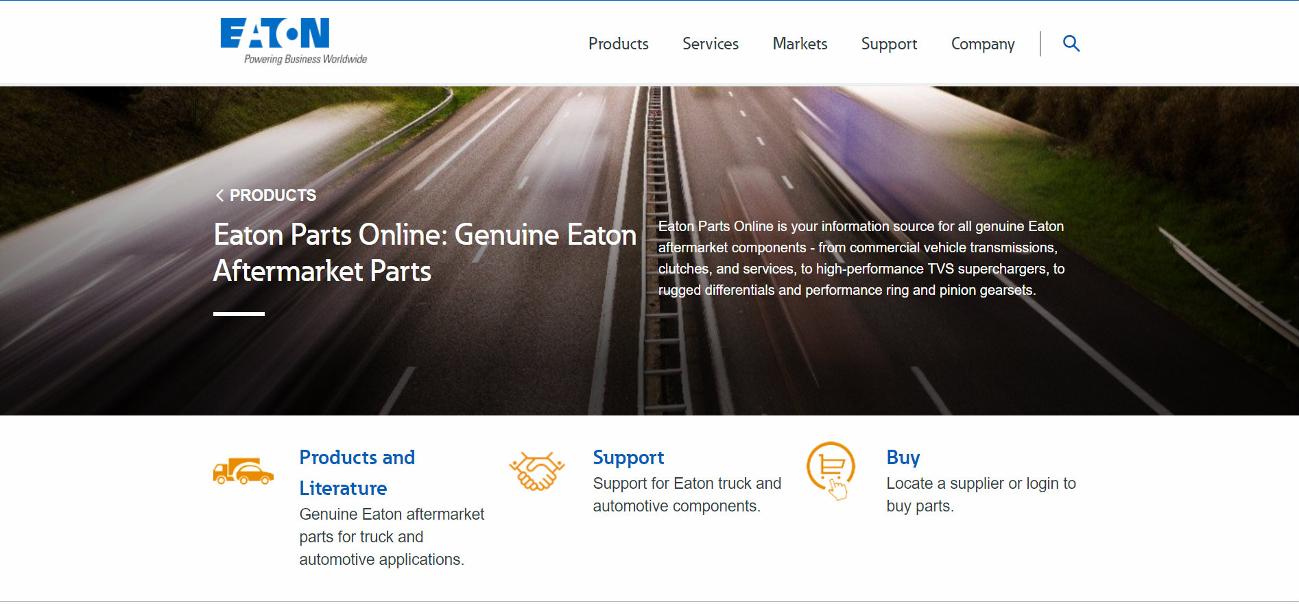 aftermarket e-commerce portal, Eaton