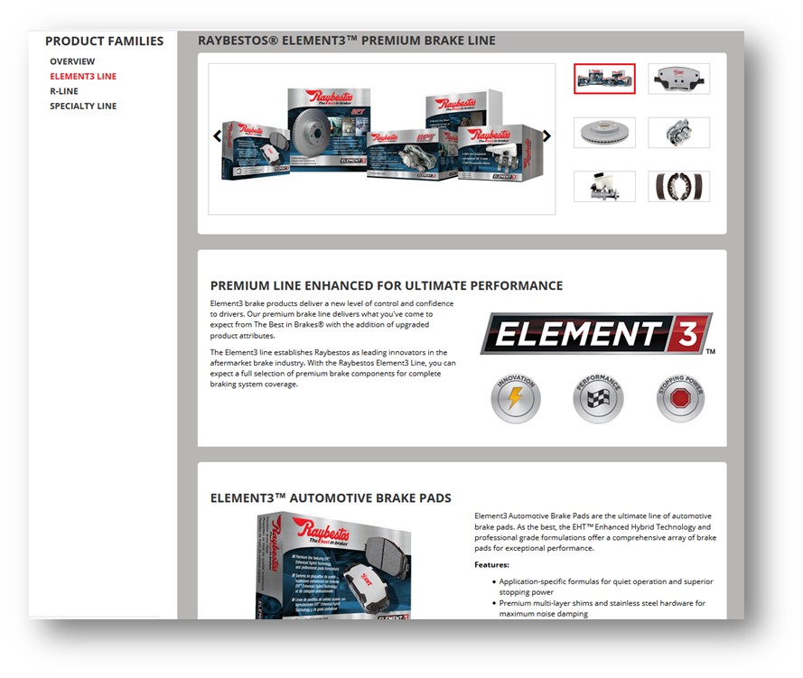 Raybestos aftermarket brake