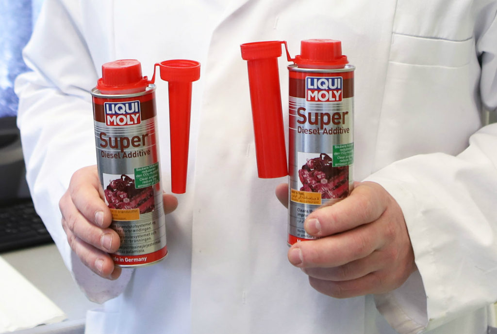 LIQUI MOLY spout add an additional safeguard to ensure motorists always use the right fuel additive.