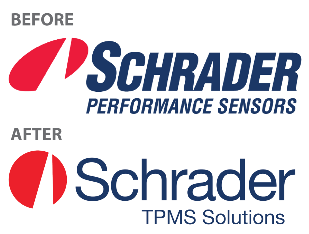 Schrader, new logo that puts its Tire Pressure Monitoring System (TPMS) focus front and centre.