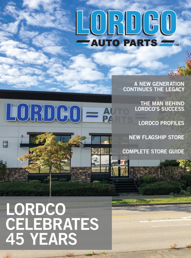 On it's way to automotive aftermarket professionals across Canada, Jobber Nation and a special Lordco Auto Parts 45th Anniversary publication.