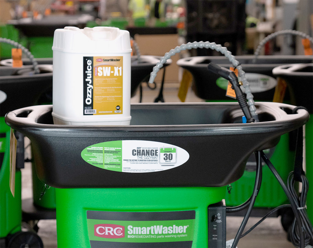 CRC Industries, Inc., introduced a new premium formula to its line of eco-friendly OzzyJuice degreasing solutions for the SmartWasher Bioremediating Parts Washing System.