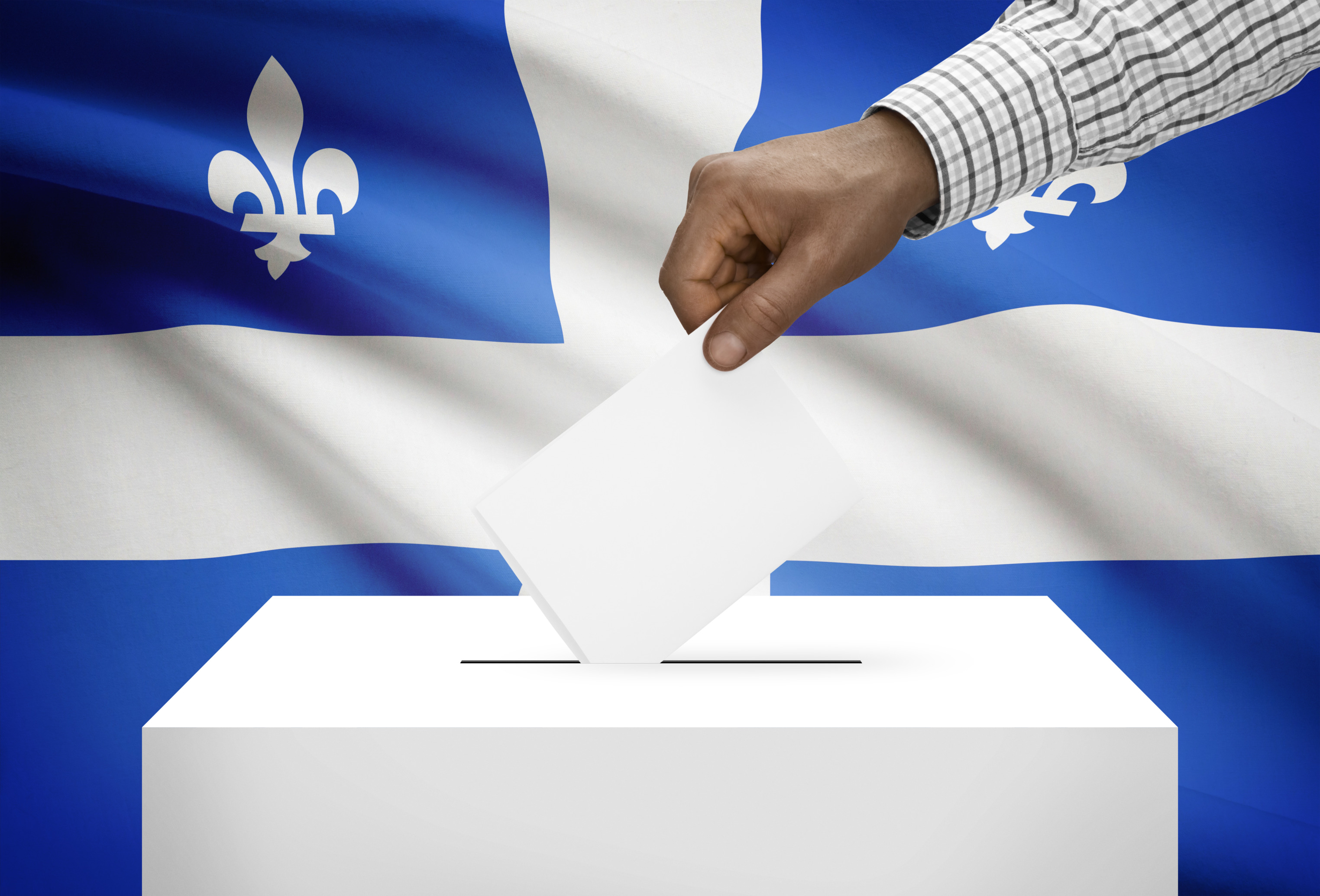 quebec vote graphic with flag