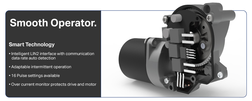 The WAI LIN2 Wiper motor carries the latest technological advancements. This new line of windshield wiper motors are smart motors that process operation requests sent over a bidirectional LIN 2 (Local Interconnect Network) Bus interface with the SCCM (Steering Column Control Module) and Rain Sensor (optional). WAI's LIN2 Smart Wiper Motors are designed to deal with common faults and failures of wiper motors. 