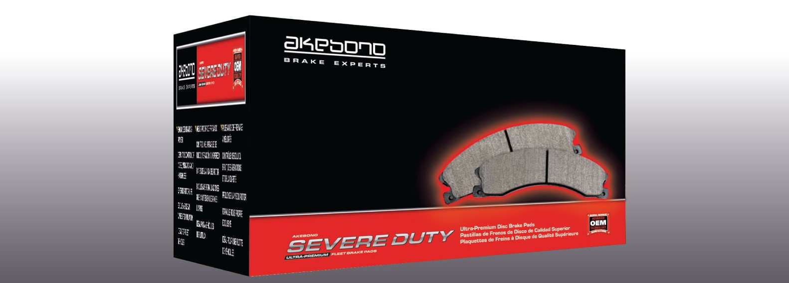 Akebono Severe Duty Ultra-Premium Fleet Brake Pads.