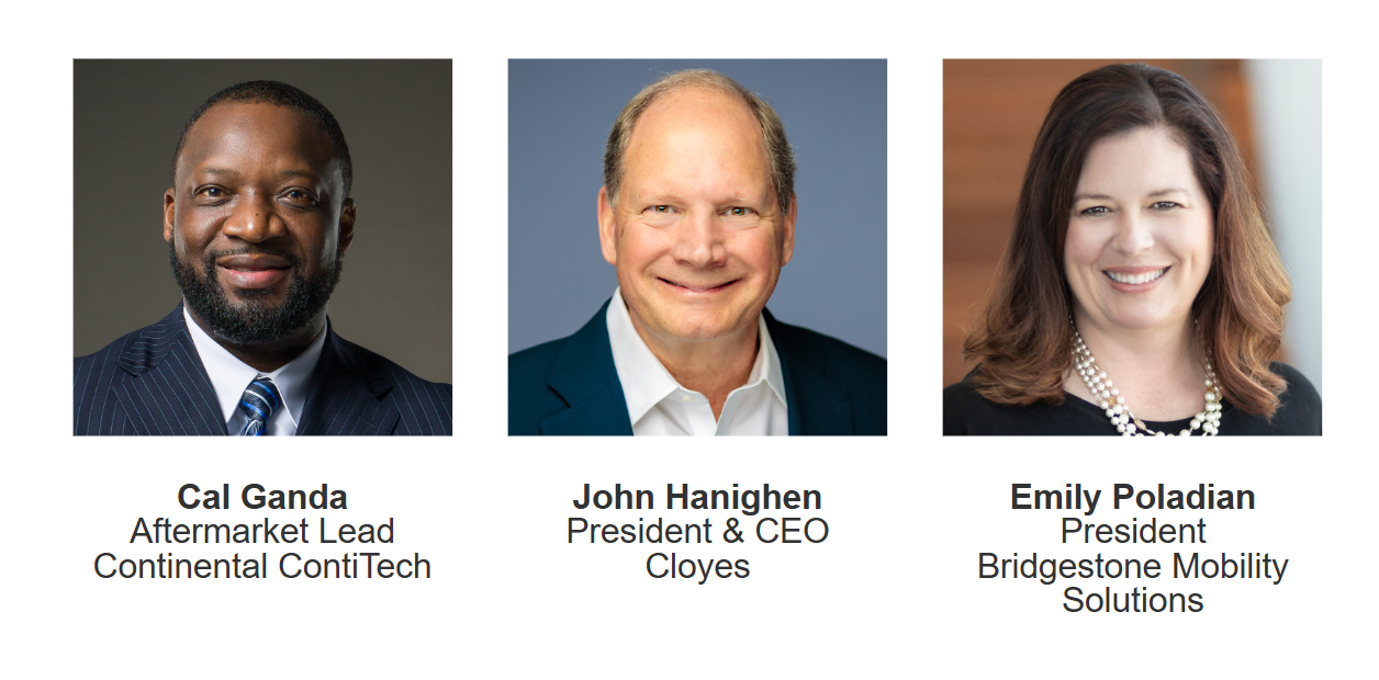 The MEMA Aftermarket Suppliers advisory board reflects the supplier industry and its various tiers. Senior executives from small- and mid-sized supplier companies to large, international supplier organizations are represented on the board.
Joining the board are:
Cal Ganda, Aftermarket Lead, Continental ContiTech
John Hanighen, President & CEO, Cloyes
Emily Poladian, President, Bridgestone Mobility Solutions