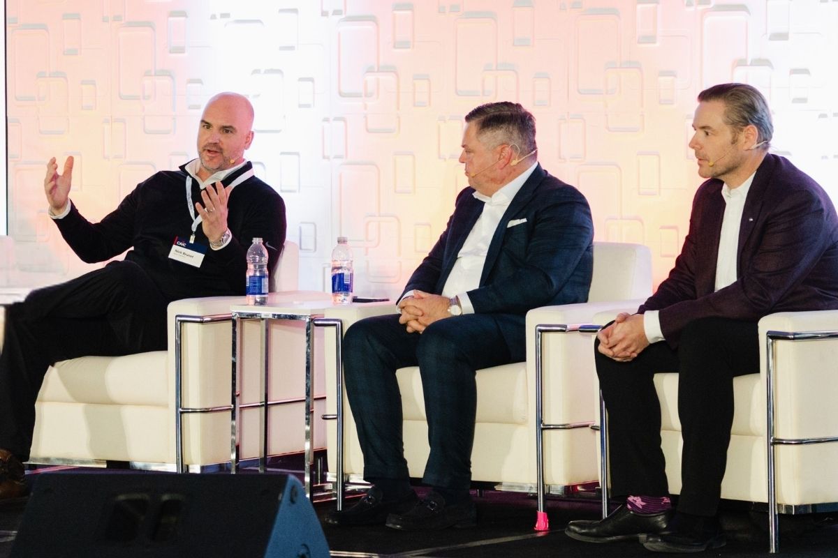 Bestbuy's Nick Brunet, pictured at left, was joined by Alain Primeau, UAP Inc., and Nick Field, Uni-Select At the recent Canadian Auto Care Industry Conference, where teh three industry leaders weighed in on the changes artificial intelligence is bound to bring to today’s aftermarket — and tomorrow’s.